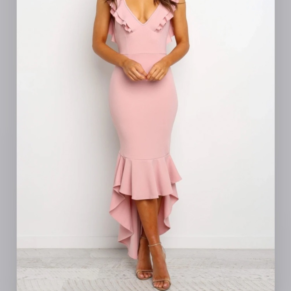 Petal and pup Zephie Midi Dress in pink